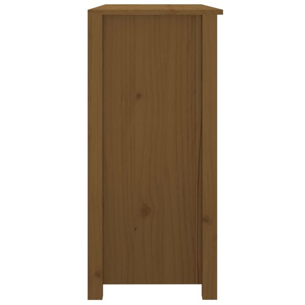 vidaXL Credenza ambra 100x35x74 cm in Legno Massello di Pino