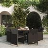 vidaXL Set da Pranzo da Giardino 9 pz con Cuscini Nero in Polyrattan