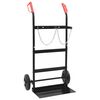 vidaXL Carrello Manuale Nero e Rosso 63 x 43,5 x 110 cm Acciaio