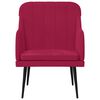 vidaXL Poltrona Rosso Vino 63x76x80 cm Velluto