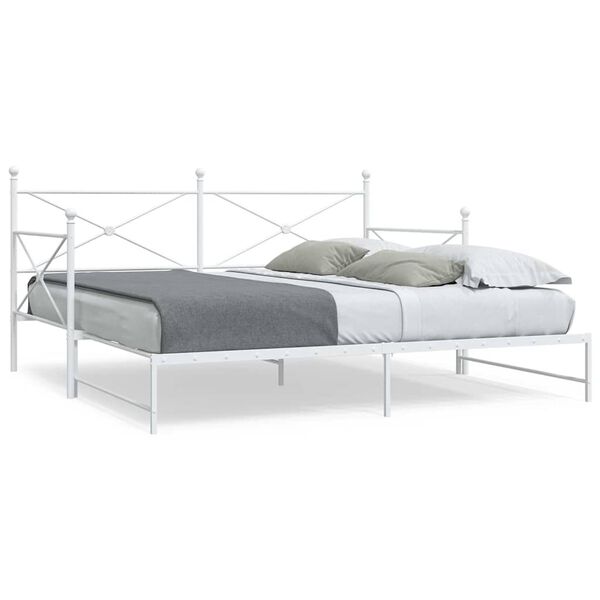 vidaXL Divano Letto Estraibile senza Materasso 100x190 cm in Acciaio