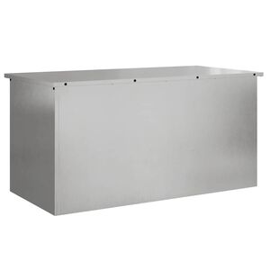 vidaXL Cassa per cuscini da giardino Acciaio zincato 220 L Argento