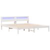 vidaXL Struttura del letto Bianco 200 x 200 cm Pino massello