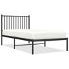 vidaXL Giroletto con Testiera in Metallo Nero 90x190 cm
