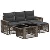vidaXL Set Divano da Giardino 5 pz Grigio e Grigio Scuro polyrattan