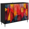 vidaXL Credenza HEESCH Rovere Nero 102 x 33 x 76 cm