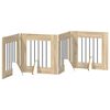 vidaXL Cancello per cani pieghevole con supporti 4 pz Rovere Sonoma