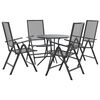 vidaXL Set Sedie Giardino Reclinabili 5pz Antracite Acciaio Verniciato