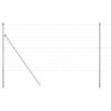 vidaXL Recinzione con Posto Argento 1,2 x 10 m Acciaio e PVC