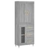 vidaXL Credenza Grigio Sonoma 69,5x34x180 cm in Legno Multistrato
