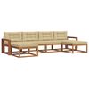 vidaXL Set di divani da esterno con cuscino 6 pcs Naturale e Beige