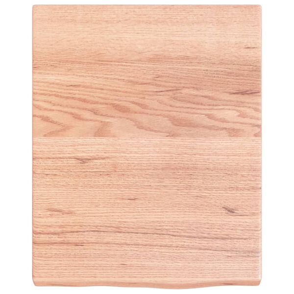 vidaXL Piano Bagno Marrone 40x50x(2-4) cm Legno Massello Trattato