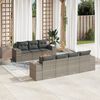 vidaXL Set Divano da Giardino 8 pz con Cuscini Grigio in Polyrattan