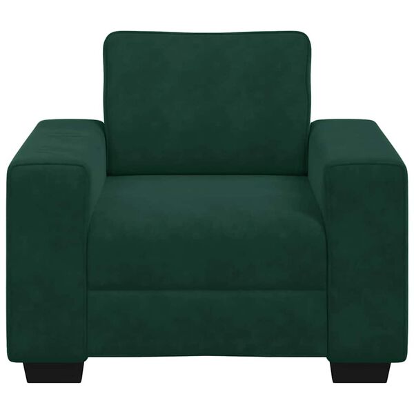 vidaXL Divano Sedia Verde Scuro 100x77x82 cm Velluto