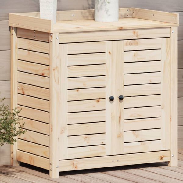 vidaXL Tavolo Invaso con Ripiani 82,5x50x86,5 cm Legno Massello Pino