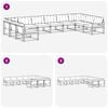 vidaXL Set di divani da esterno con cuscino 10 pcs Naturale e Beige