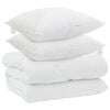 vidaXL Duvet Invernale con cuscino 3 pz Bianco Microfibra