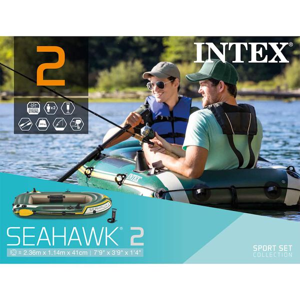 Intex Gommone Gonfiabile con Remi e Pompa Seahawk 2 Set 68347NP