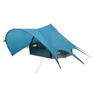 vidaXL Tenda Teepee per 3 Persone 3 persona Blu e Grigio
