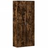 vidaXL Credenza Rovere Fumo 80x35x180 cm in Legno Multistrato