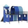 vidaXL Struttura del letto loft per bambini Nero e Blu 79,5 x 200 cm