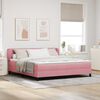 vidaXL Letto a molle con materasso Rosa 180 x 200 cm Velluto