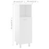 vidaXL Set Mobili da Bagno 4 pz Bianco in Truciolato