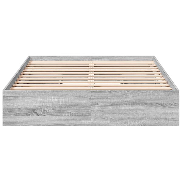 vidaXL Giroletto Cassetti Grigio Sonoma 120x190 cm Legno Multistrato