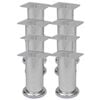 vidaXL Piedini Rotondi per Divani 8 pz Cromati 120 mm