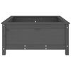 vidaXL Fioriera da Giardino Grigia 82,5x82,5x39cm Legno Massello Pino