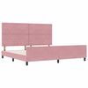 vidaXL Letto a molle con testiera Rosa 200 x 200 cm Velluto
