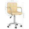 vidaXL Sedia da Pranzo Girevole Crema in Similpelle