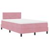 vidaXL Letto a Sorgente LED con strisce LED Rosa 120 x 190 cm Velluto