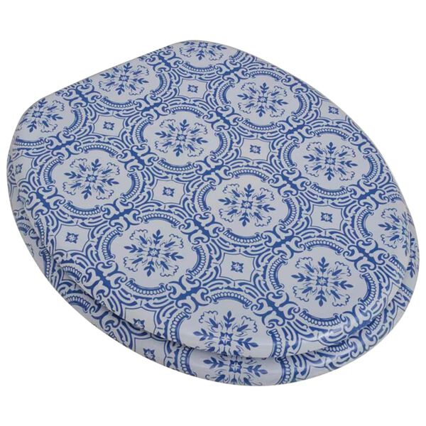 vidaXL Coperchio da Toilette in MDF con Design Porcellana