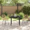vidaXL Set da Pranzo per Giardino 3 pcs Marrone