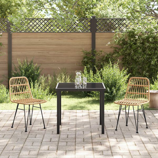 vidaXL Set da Pranzo per Giardino 3 pcs Marrone