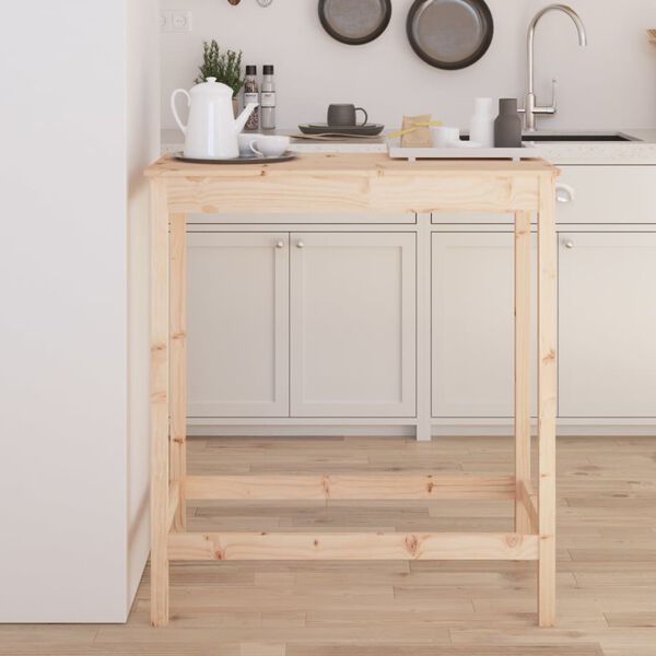 vidaXL Tavolo da Bar 100x50x110 cm in Legno Massello di Pino