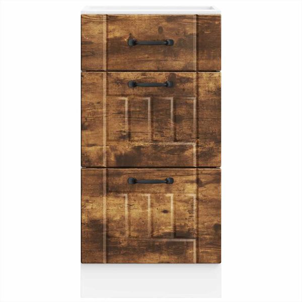 vidaXL Base da Cucina Lucca Rovere Fumo in Legno Multistrato