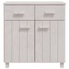 vidaXL Credenza HAMAR Bianca 79x40x80 cm in Legno Massello di Pino