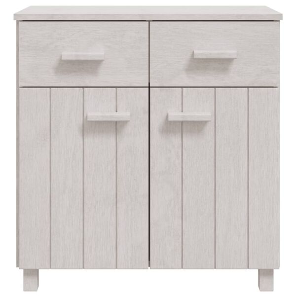 vidaXL Credenza HAMAR Bianca 79x40x80 cm in Legno Massello di Pino