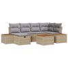 vidaXL Set Divano da Giardino 7 pz Beige polyrattan