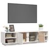 vidaXL Mobile Porta TV Bianco 156x40x40 cm in Legno Massello di Pino
