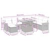vidaXL Set Divano da Giardino 9 pz con Cuscini Beige Polyrattan Acacia