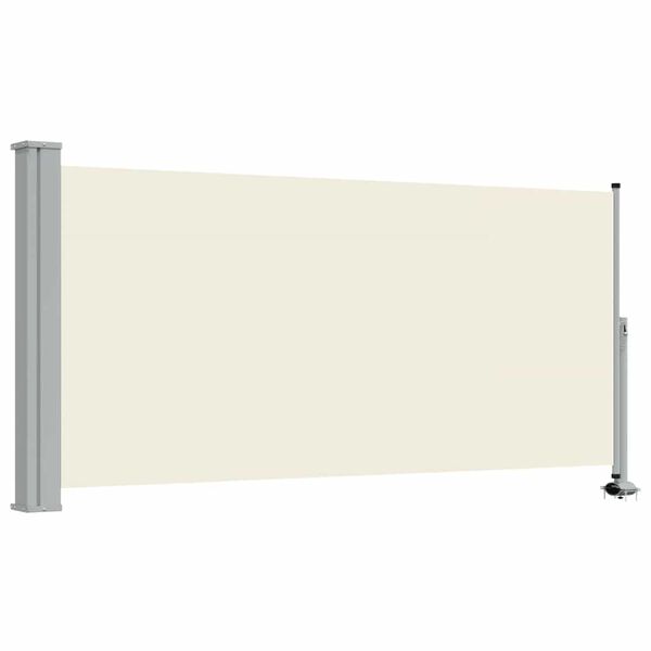 vidaXL Tenda da Sole Laterale Retrattile 120 x 300 cm Crema