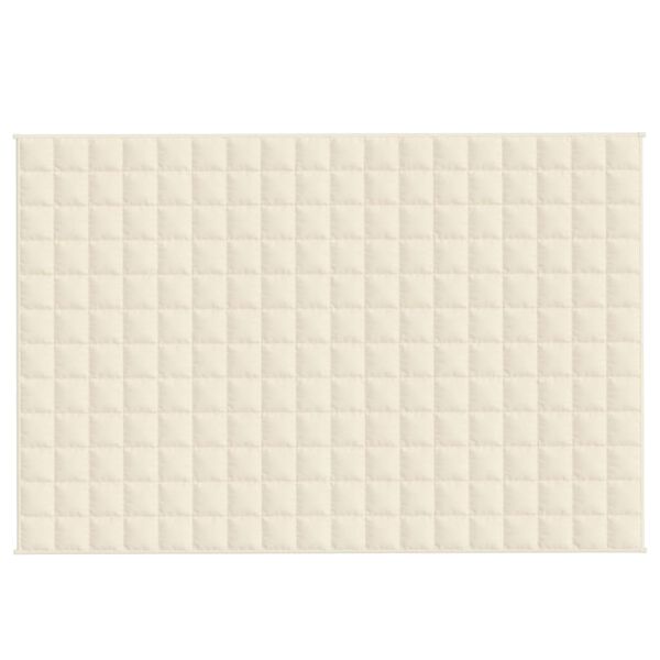 vidaXL Coperta Ponderata Crema Chiaro 122x183 cm 5 kg Tessuto