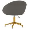 vidaXL Sedia da Ufficio Girevole Grigio Scuro in Velluto