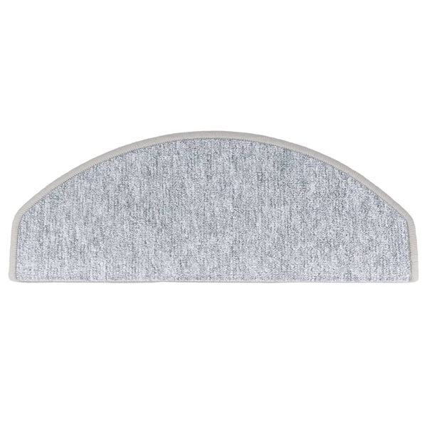 vidaXL Tappetini per scale 10 pz 65x24x4 cm Grigio chiaro Semicircolari Grandi