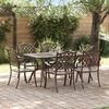 vidaXL Set da Pranzo per Giardino 7 pcs Bronzo Alluminio