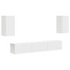 vidaXL Set mobile TV 5 pz Bianco Legno ingegnerizzato
