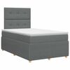 vidaXL Letto box spring con materasso Grigio Scuro 120 x 190 cm